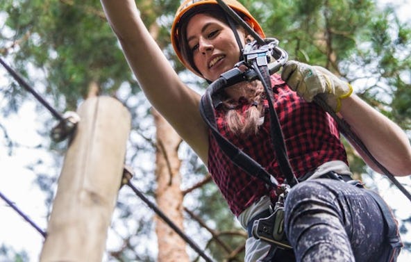 Kletterparcours im Waldseilgarten Beelitz