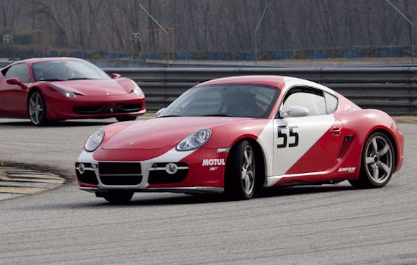 Porsche Cayman Cup selber fahren Lombardore (2 Runde)