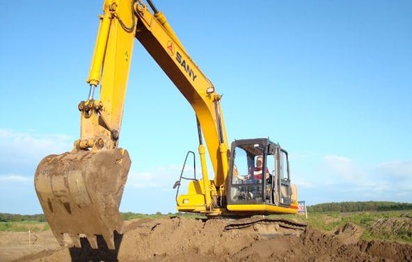 21-Tonnen-Bagger Fahren Haren