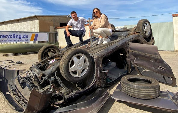 Auto zertrümmern Krostitz