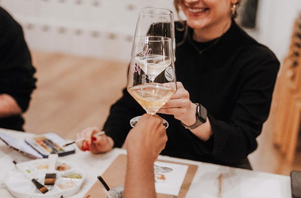 Aquarellkurs Berlin mit Weinprobe