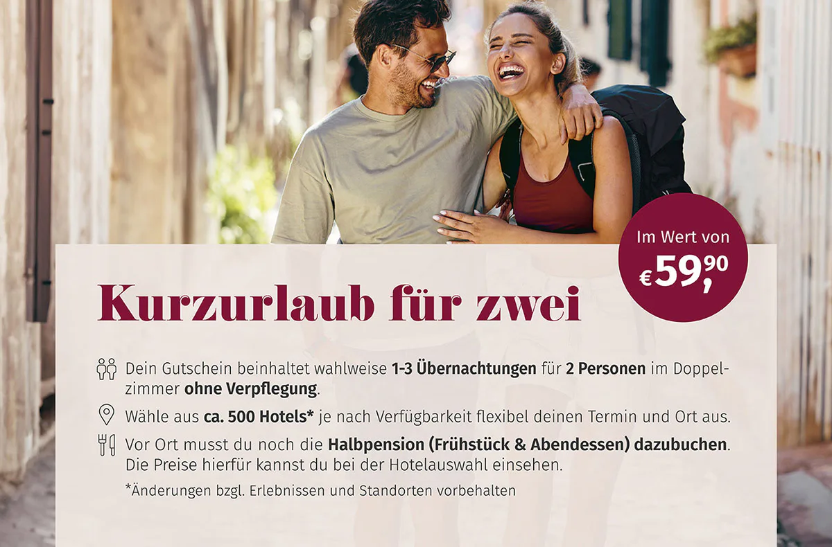 Geschenkbox Kurzurlaub für zwei - 5