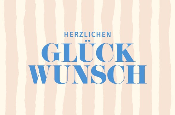 Flexibles Geschenk Glückwunsch (Streifen)