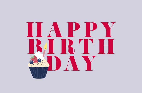 Flexibles Geschenk Happy Birthday Muffin