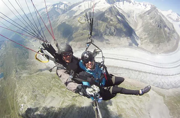 Gleitschirm-Tandemflug Fiesch (15 Min.)