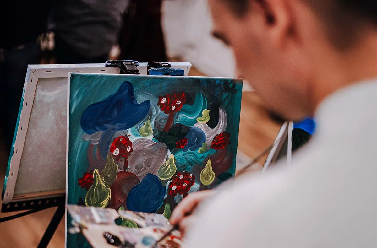 Paint & Drink mit Strukturpaste Berlin - 3