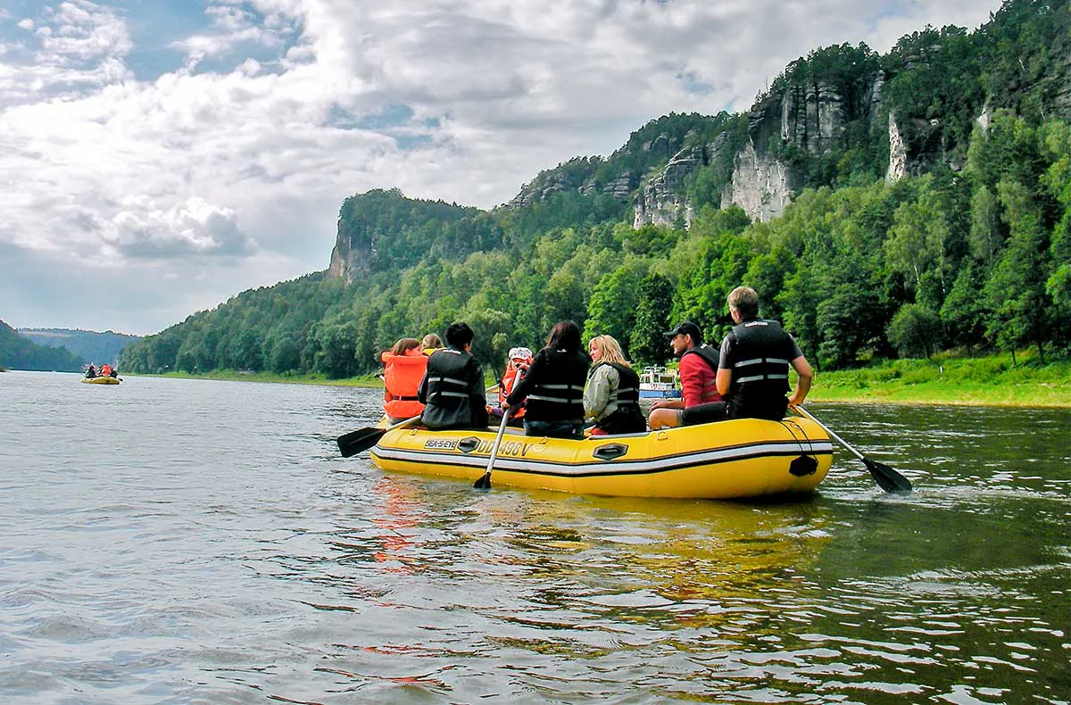 Schlauchboottour durch die Sächsische Schweiz - 1